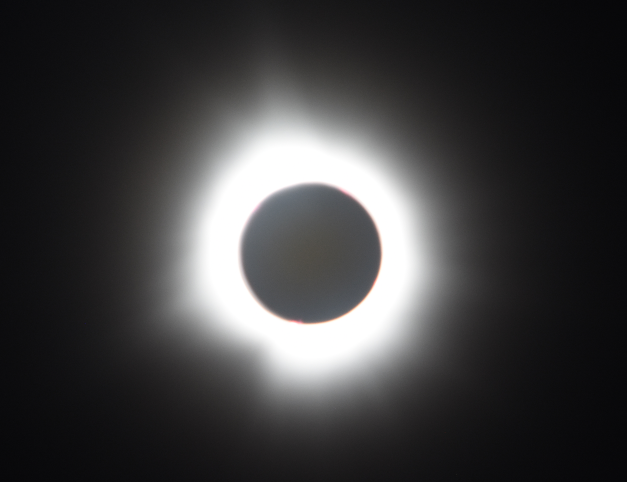 The extent of the solar corona during solar eclipse