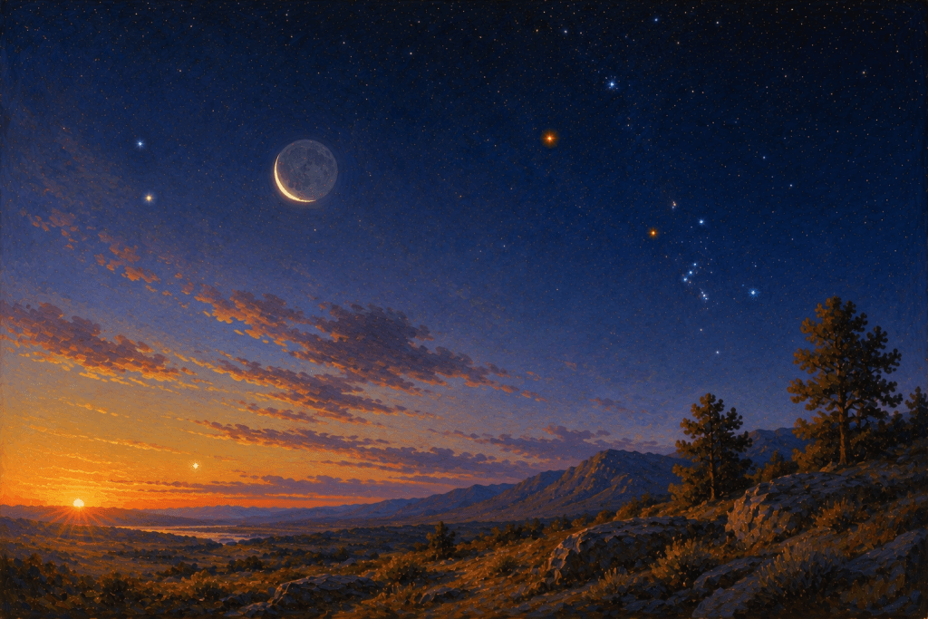 2026, August 10: Crescent Moon Near Morning Planets and Gemini